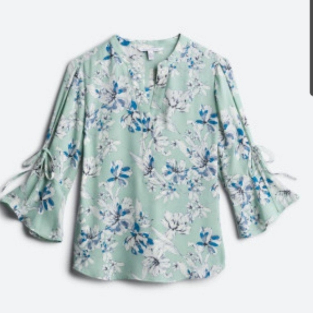 Blue floral shirt